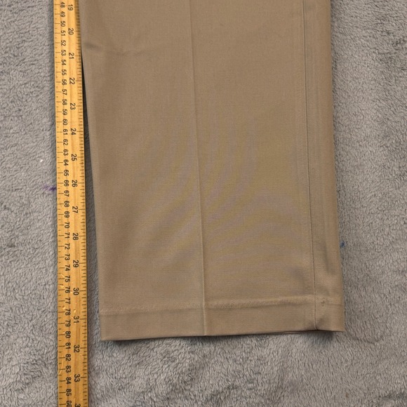 NWT Haggar Mens Classic Fit Premium Khaki Pleated Pants 38x32 Stretch Fabric - Picture 5 of 8